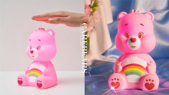 「CareBears拍拍夜燈」夢幻登場！輕輕一拍散發粉紅光芒、柔軟觸感超療癒～
