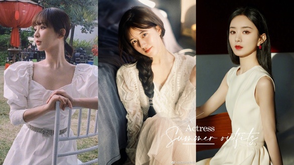 8位女星夏日「白洋裝」造型！趙露思、楊紫、趙麗穎這樣穿顯瘦，邢菲＆白鹿撞衫一樣美