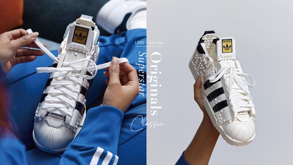 積木做的球鞋！LEGO x Adidas聯名翻玩「經典Superstar」，神還原貝殼鞋頭、三葉標誌～