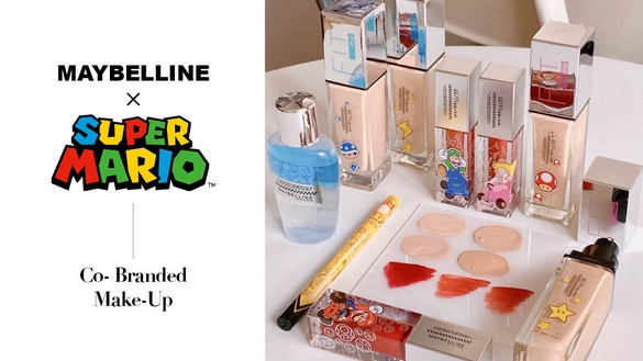 「MAYBELLINE x 瑪利歐聯名彩妝」巨可愛！小金蓋、FITme粉底換上新包裝，遊戲控快收藏