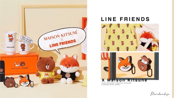 LINE FRIENDS X MAISON KITSUNÉ聯名登場！圓滾滾小狐狸周邊超可愛，免費貼圖手刀下載
