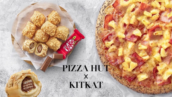 KitKat巧克力芝心球登場！必勝客 x KitKat推爆爆芝心球，吃得到KitKat巧克力+牽絲起司