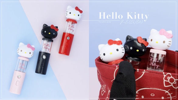7-11「Hello Kitty造型隨身噴霧儀」這天開賣！紅、黑、粉三色選，Kitty大頭造型超Q