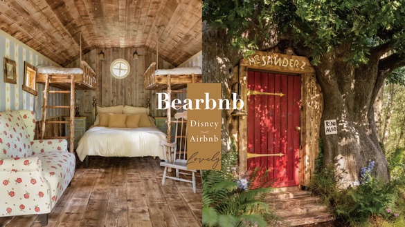 「小熊維尼樹屋」開放入住！Airbnb打造夢幻「Bearbnb」，百畝森林、大門招牌經典還原