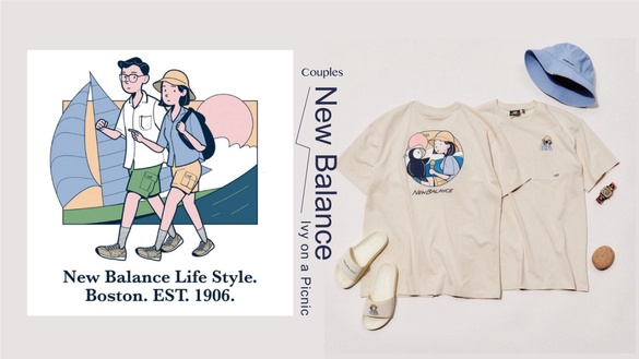 New Balance x Ivy 再推聯名！超可愛夏日野餐風，快穿上情侶拖鞋曬恩愛
