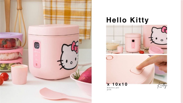 Kitty粉必收！「Hello Kitty 迷你電鍋」上市，輕巧機身+蜜桃粉質感升級，小套房也適用