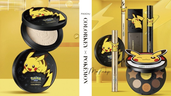 COLORKEY x POKÈMON 聯名彩妝登場！迪麗熱巴試色唇釉美翻，寶貝球9色眼影盤超欠買！