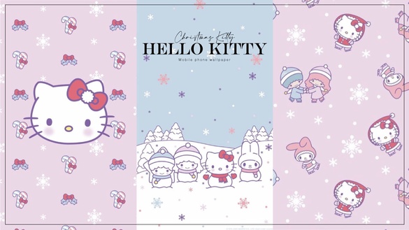 「聖誕版Kitty」手機桌布特蒐！Kitty扮成麋鹿太勾錐，美樂蒂雪人款桌布必收藏