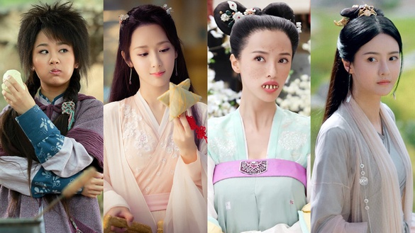 古裝劇9位「扮醜」神顏女星！趙麗穎變「香腸嘴」，楊紫醜成經典，張芷溪的神顏被玩壞