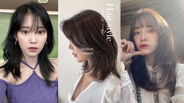 2022春夏中長髮範本！IU、金世正輕盈感層次剪超夯，花朵燙減齡瘦臉，這款挑染超時髦