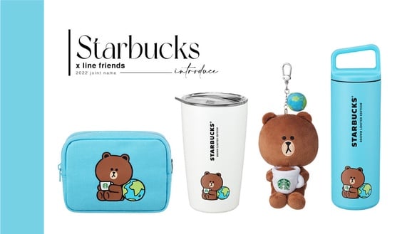 星巴克必收新品！星巴克聯名LINE FRIENDS周邊登場，熊大鑰匙圈、飲料提袋、隨行卡要收