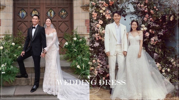 明星「絕美婚紗」款式推薦！楊祐寧&amp;Melinda典雅、孫藝珍美如畫，Sandy這套是台灣品牌