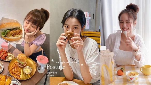 餐廳拍照POSE合輯！閨蜜視角必學、食物當道具超顯臉小，輕鬆讓你張張都是神級美照