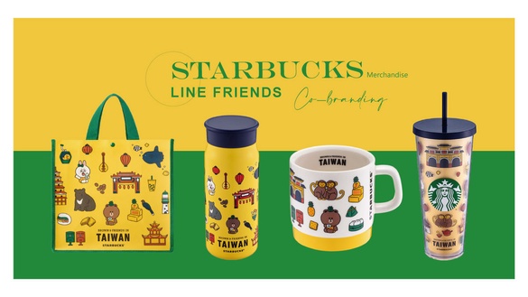 熊大現身星巴克！星巴克ｘLINE FRIENDS聯名商品第3彈，熊大、兔兔配珍奶、小籠包太萌
