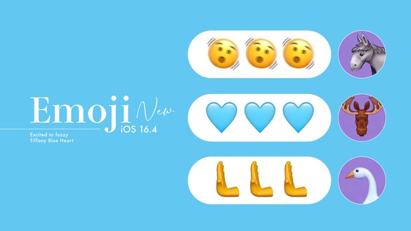 iOS 16.4「Emoji表情符號」登場！蒂芬妮藍愛心、興奮到模糊太可愛，這招教你搶先使用