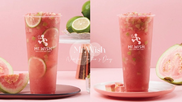 Mr.Wish推出父親節新品「紅心芭樂梅」、「紅心芭樂檸檬」，加碼第2杯7折限時優惠