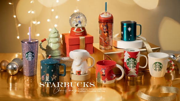 星巴克聖誕新品搶先看！大象杯、聖誕樹馬克杯太萌，胡桃鉗士兵水晶球「這天」開賣！
