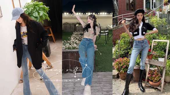 女星牛仔褲私服穿搭！小隻女必學趙露思、楊冪好身材藏不住，薛仁雅這件褲型超顯瘦
