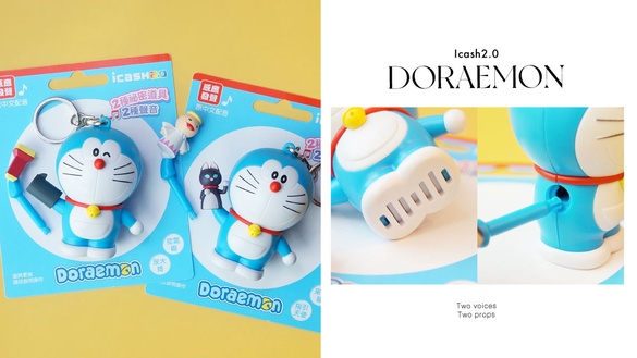 會變聲的哆啦A夢！「哆啦A夢變聲公仔icash2.0」登場，有2種表情4款道具配件，這天開賣