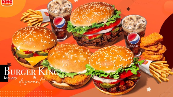 漢堡買1送1！漢堡王1月優惠：買套餐送小華堡、滿額贈地瓜條、2堡199、再抽百事可樂枕