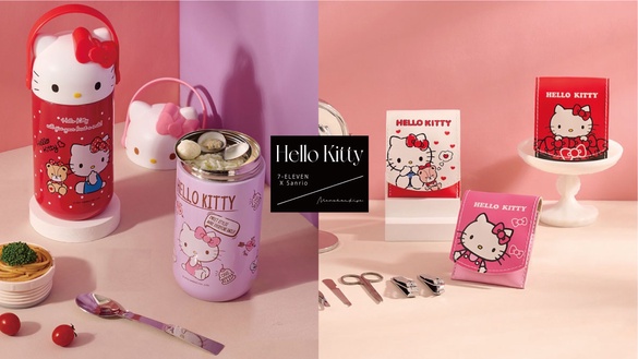Kitty粉快收！7-11「HELLOKITTY周邊」開賣：KITTY大頭燜燒罐太萌、美甲七件組好實用