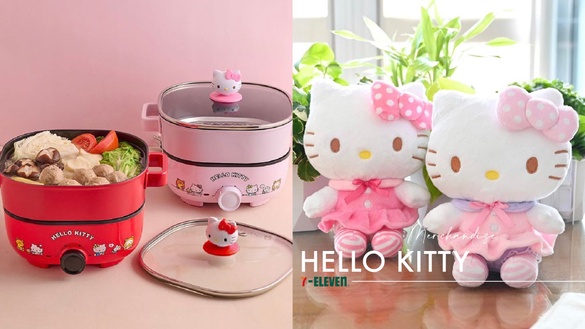 7-11「HELLO KITTY周邊」開賣！16吋學生KITTY玩偶、多功能料理鍋、保溫束口袋實用必收