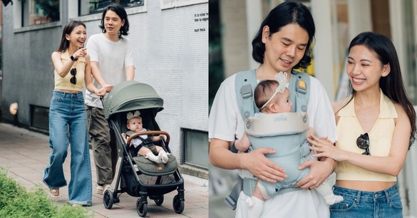 夏天遛娃玩得比孩子還開心！Joie全新手推車輕盈超好推，X型揹帶神助攻、逛街好輕鬆！