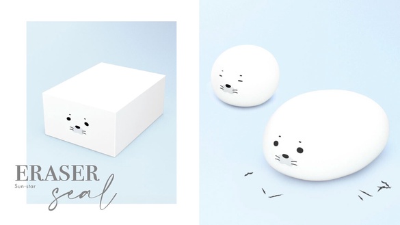 能擦出海豹的橡皮擦！日本超萌「海豹橡皮擦」亮相，擦著擦著竟擦出一隻海豹來