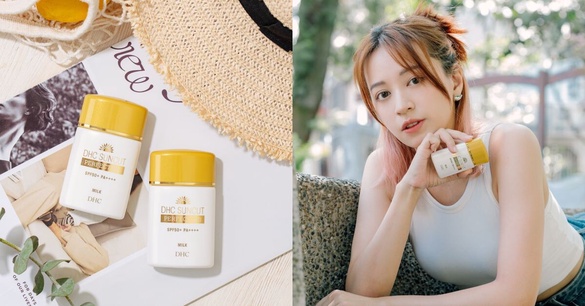 狂曬不黑還抗斑！DHC防曬小神盾秒造抗UV水潤薄膜，全天清爽控油、妝前打底自帶水光！