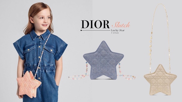 DIOR「幸運星手袋」可愛亮相！虹彩粉、牛仔藍、閃亮金3款、串珠揹帶裝飾，時髦控快收