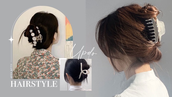 2023夏季韓系鯊魚夾盤髮推薦！雙丸子半頭、毽子頭盤髮隨性浪漫，這款中短髮也能綁