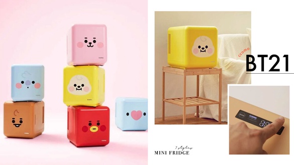 大寫的可愛！「BT21小冰箱」登場，7款角色都有，觸控式屏幕、可調節溫度、小巧又實用