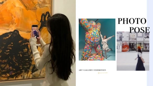 美術館展覽拍照姿勢教學！走動抓拍、不看鏡頭、與展品互動，這樣拍更有氛圍感