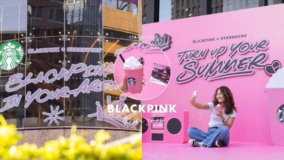 BLINK星巴克集合！星巴克BLACKPINK主題店現身，粉嫩店裝、限定星冰樂好拍再享買一送一