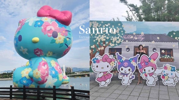 Hello Kitty粉快衝！Kitty領軍三麗鷗明星現身「桃園地景藝術節」，美樂蒂、酷洛米都有