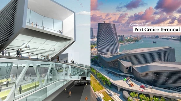 「高雄港埠旅運中心」正式啟用！全3D曲面帷幕建築，戶外空間「海韻藝術廣場」搶先開放
