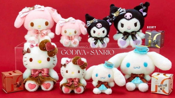 可愛爆擊！Godiva x 三麗鷗「情人節限定」新上市，KITTY、酷洛米、大耳狗、美樂蒂必收