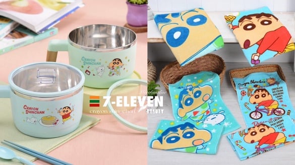 7-11「蠟筆小新周邊」可愛登場！小新泡麵碗、浴巾必收，再推史努比購物袋、維尼萬年曆