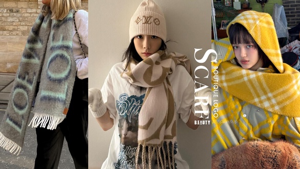 「精品LOGO圍巾」30款入門推薦！Burberry連帽圍巾必搶、太妍同款LV圍巾粉嫩度超標！