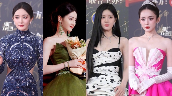 2024微博之夜20女星造型！楊冪旗袍美人，熱巴美成仙，趙露思像斑點狗，娜扎像婚禮蛋糕