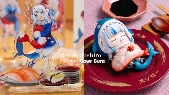 可愛爆擊！壽司郎 x Gawr Gura重磅聯名登場，Gawr Gura冷水瓶、壽司小被被一卡通必收
