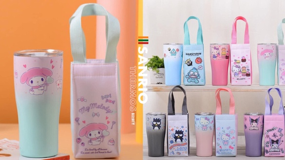 7-11「三麗鷗保溫杯提袋組」開賣！KITTY、美樂蒂、酷洛米、酷企鵝和人魚漢頓6款超欠收