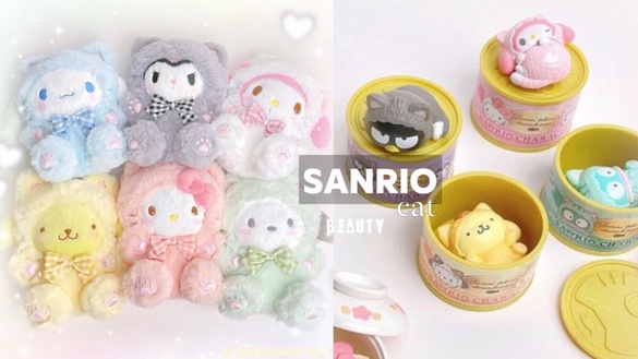 三麗鷗「貓咪系列」可愛登場！kitty貓毛絨玩偶、大耳狗貓咪吊飾，貓咪罐頭盲盒必抽