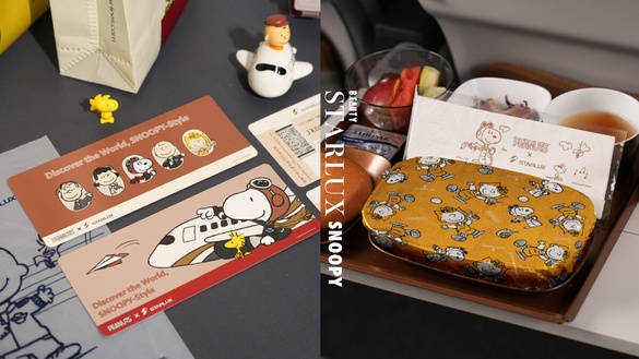 史努比粉搶搭星宇！星宇「SNOOPY主題航班」，史努比登機證、行李牌還有史努比漫畫餐盒