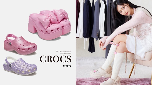 CROCS洞洞鞋2024持續夯！新款必買推薦：蝴蝶結美腿厚底Siren、史努比鞋扣組
