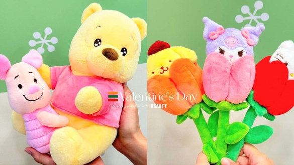 7-11「七夕情人節新品」開賣！Kitty花束娃娃、維尼&amp;小豬玩偶太萌，再推甜點、咖啡優惠