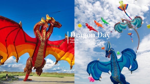 十層樓高巨龍風箏翱翔天際！2024新竹風箏節「Dragon Day」登場，8/31～9/1百龍出行！
