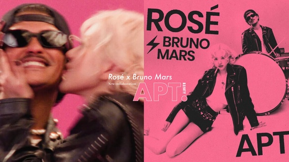 Rosé x Bruno Mars《APT.》突破1億觀看！ 洗腦旋律+MV互動超可愛，Rosé真的親了火星人