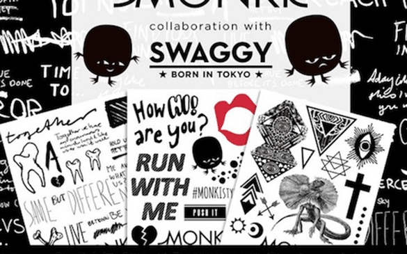 流行品牌「MONKI╳SWAGGY」推出限量原創紋身貼紙！