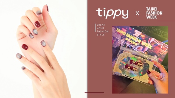 登上臺北時裝週的「酒紅貓眼」，2024秋冬美甲趨勢！時髦系必備「tippy貼比」穿戴美甲